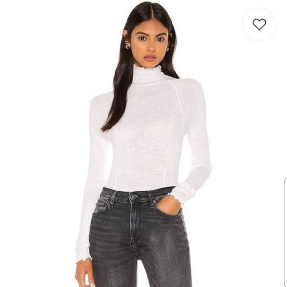 Free People Make It Easy Thermal Waffle Knit Top Small - Picture 1 of 10